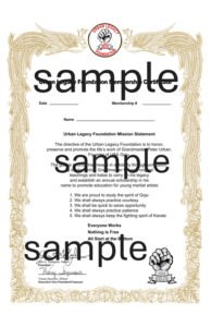 Sample Membership Certificates for ULF